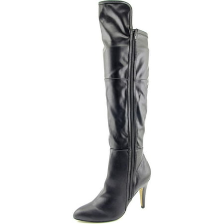 UPC 887696206561 product image for Mia Anastasia Womens US 6.5 Black Faux Leather Knee-High Boots | upcitemdb.com