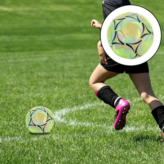 WRISTBIQUE 1Pcs Round Pu Soccer Ball for Youth and Adult Training Sessions Official Matches 8.45X8.45X8.45in