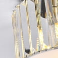 thumbnail image 6 of Semi Flush Mount Small Crystal Chandelier with Shade, No Assembly Required, 6 of 8