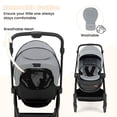 thumbnail image 4 of Costway Baby Stroller Foldable Infant Pram Stroller with Reclining Backrest Handle Gray, 4 of 9