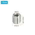thumbnail image 2 of Uxcell Thread Adapters Sleeve Reducing Nut M10x1.5 Male to M5x0.8 FeMale to Repair Insert Nut Screw Reducer 10mm 10 Pcs, 2 of 5