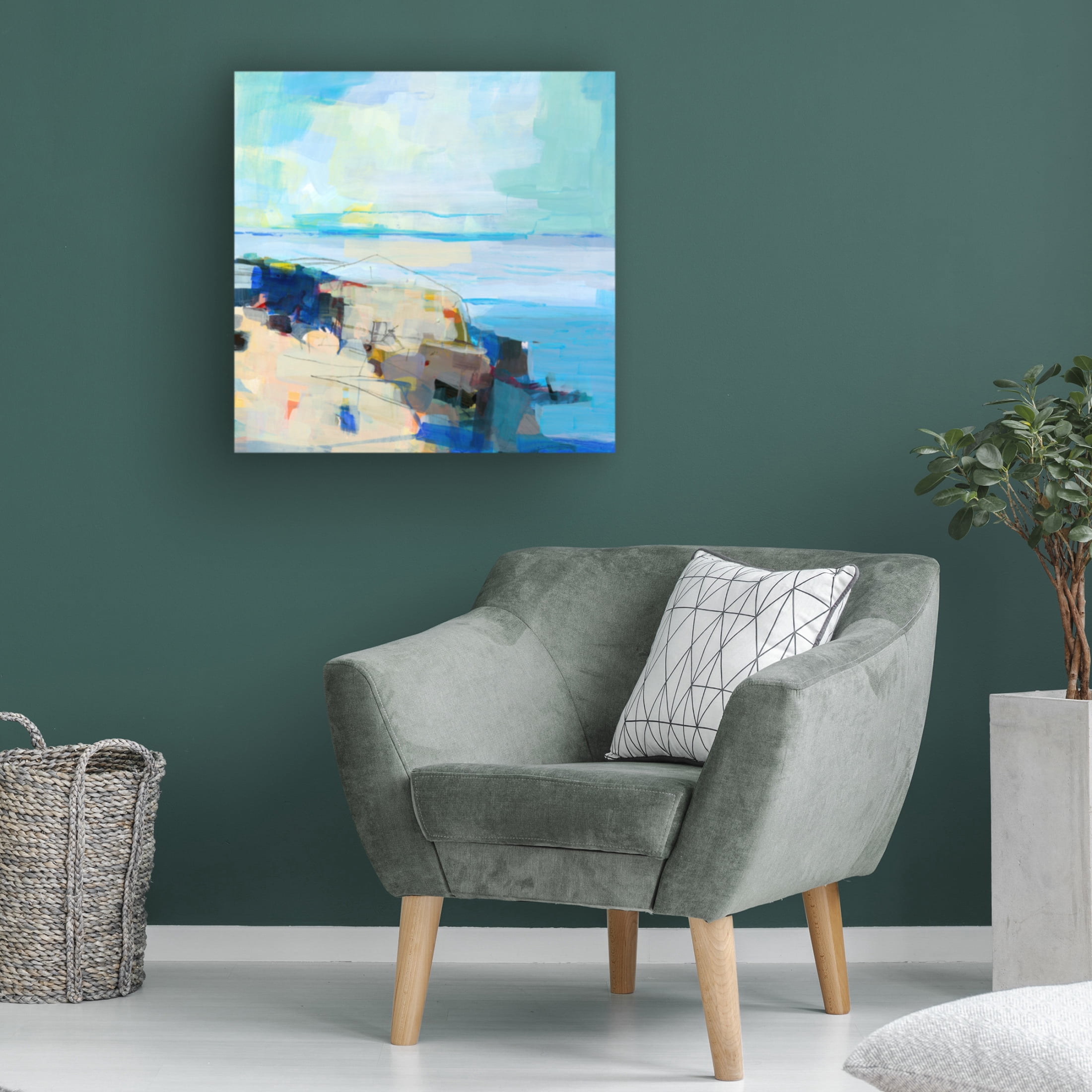 Canvas Wall Art - Kathleen Robbins 'Marginal Way II' Wall Art for Living Room, Bedroom, or Office Décor by Trademark Fine Art - 18 x 18 Inches