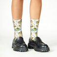thumbnail image 4 of Zufioo Cute Frog Print Children's Mid-tube Socks, Contrast Color High Elastic Sports Socks - Sweat-absorbent, Warm, Suitable for Children Aged 6-10, 4 of 5