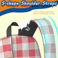 thumbnail image 5 of Red and White Checkered Pattern 17" School Backpacks for Teens,Waterproof Oxford Fabric,S-Shape Padded Straps for School,Travel,Hiking,Camping, 5 of 6