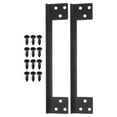 thumbnail image 1 of 7 Inch Door Latch Cover, 2 Pcs Door Latch Shield Plates Security Reinforcement Black, 1 of 7