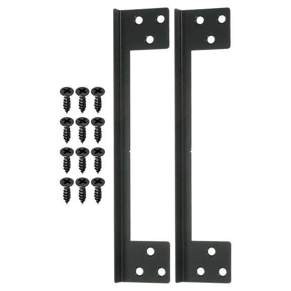 7 Inch Door Latch Cover, 2 Pcs Door Latch Shield Plates Security Reinforcement Black