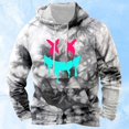 Bjutir Mens Hoodie Sweatshirts Sports Hooded Tie Dye Printed Long