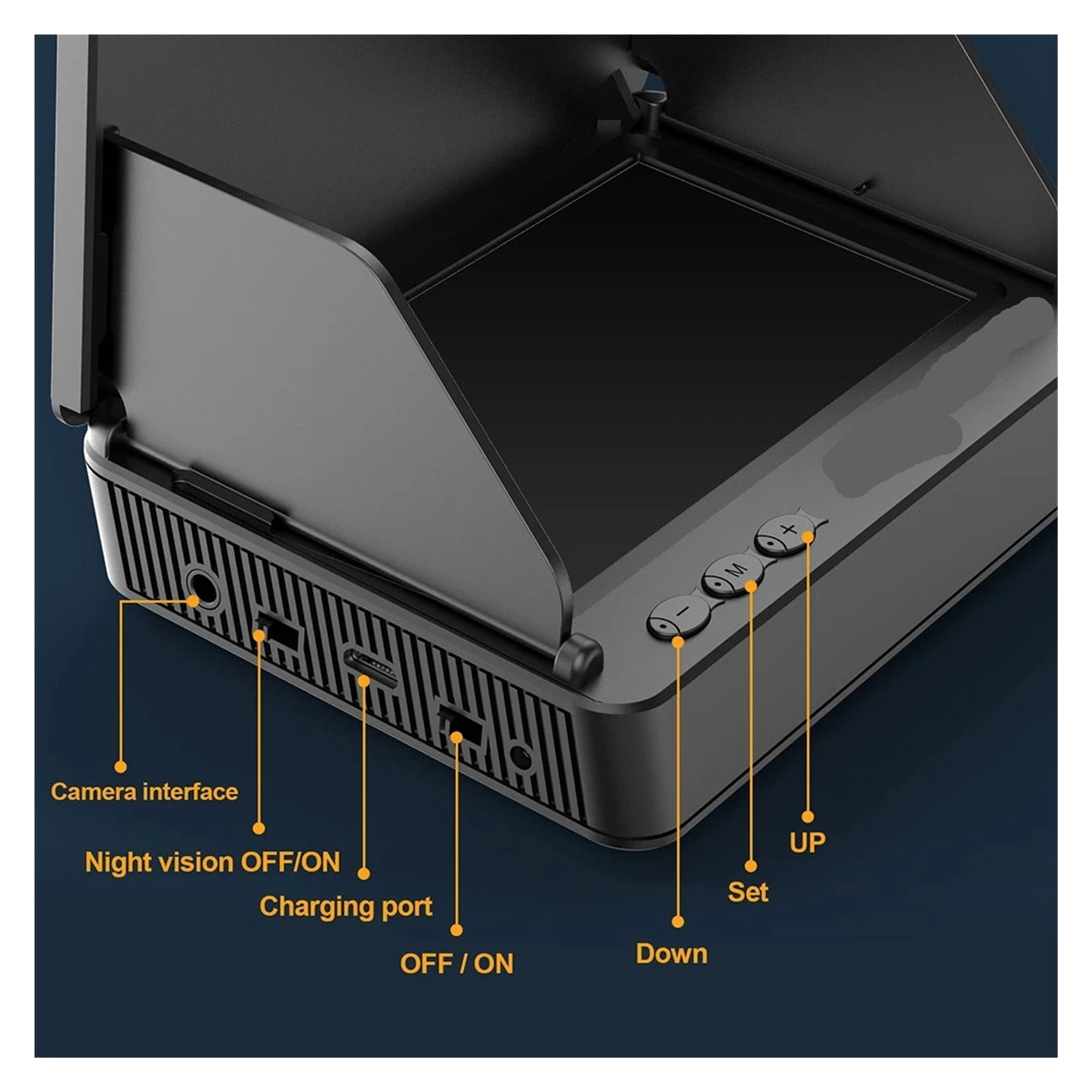 4.3 inch Display Endoscope Camera Waterproof Underwater Night Vision Fish Finder HD 1080P Inspection Borescope Camera 15m/30m Waterproof Underwater Fish Finder