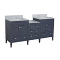 thumbnail image 3 of Eleanor 72" Double Bathroom Vanity with Marine Gray Cabinet and Carrara Marble Top, 3 of 6