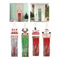 thumbnail image 2 of Holiday Cheer Wood Plaque with Tassels, Reindeer/Sonwman/Santa/Dwarf Motifs Hanging Decoration for Home and Office crutches rudolph sty, 2 of 4