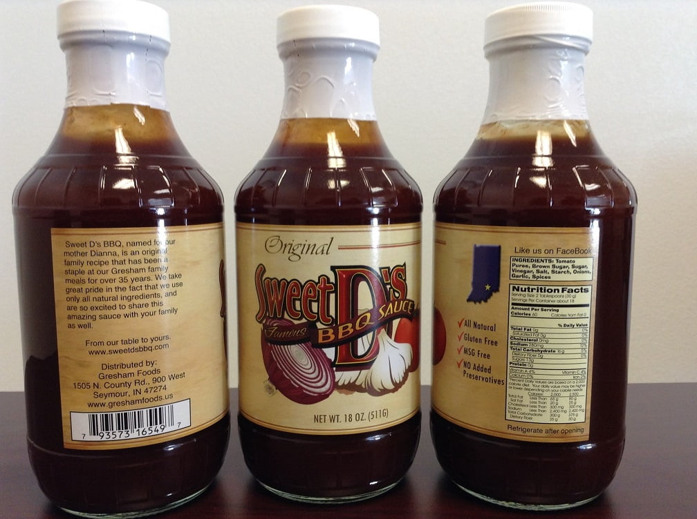 (4 pack) Sweet D's Original Barbecue BBQ Sauce 18oz