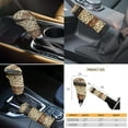 thumbnail image 3 of Renewold American Tribal Leopard Print Beige Car Seat Cover Full Set 11 Pieces, with Gear Shift Knob Cover Handbrake Cover Headrest Covers Keychain Coaster Universal Fit SUV Truck Vans Sedans, 3 of 7