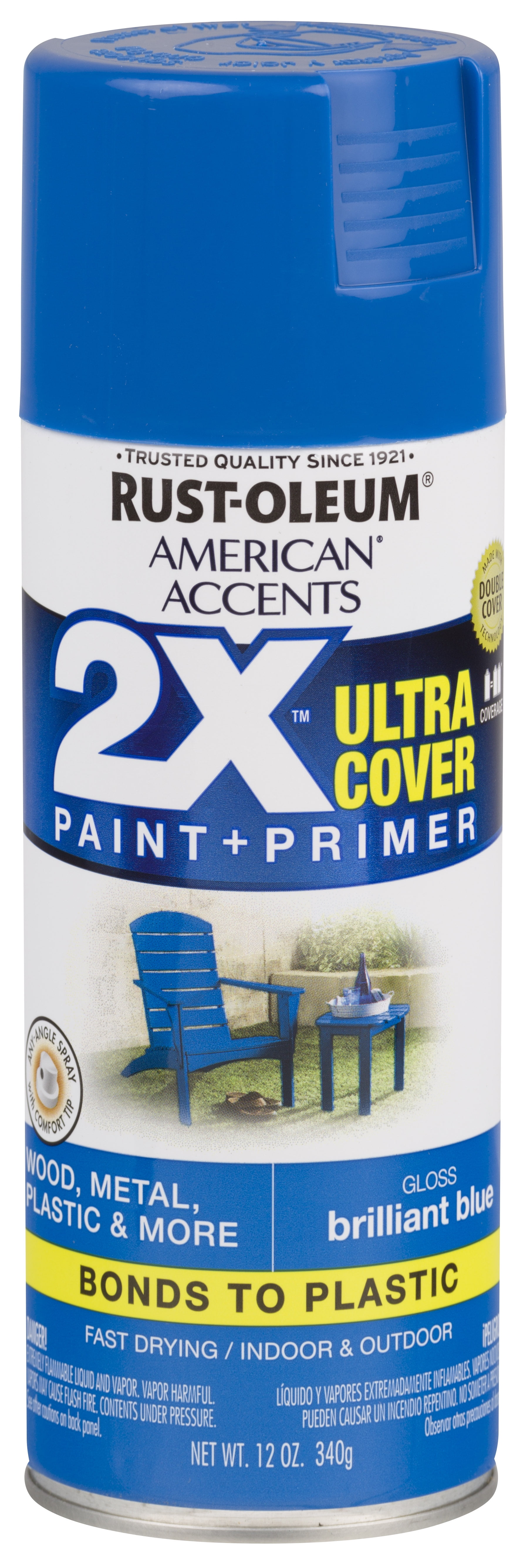 Brilliant Blue, RustOleum American Accents 2X Ultra Cover, Gloss Spray
