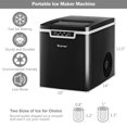 thumbnail image 2 of Costway Ice Maker Machine Countertop 26Lbs/24H Portable W/Scoop & Basket Black, 2 of 10