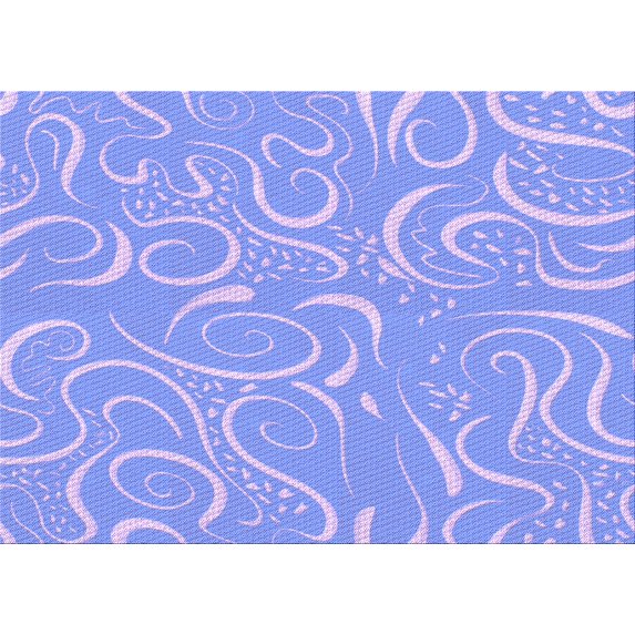 Ahgly Company Indoor Rectangle Patterned Sky Blue Dress Blue Area Rugs, 4' x 6'