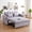 Gray, variant on 53" Sofa Bed, 3 in 1 Convertible Sleeper Sofa, Velvet Pull Out Couch Bed with USB Ports, Phone Holder & Side Storage Pockets, Adjustable Loveseat Sofa Bed for Living Room, Black