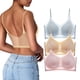 thumbnail image 2 of Gibobby Brasier sin varillas para mujer Sujetador deportivo antiflacidez sin con espalda de seda ultrafina y cómoda para mujer de 3 piezas(PK3,M), 2 of 3