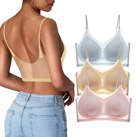 Akiihool Everyday Bras for Women Women s Push Up Bra Wireless Padded No Underwire Bralettes Lace Plunge Bras (PK3 XL)
