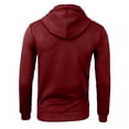 thumbnail image 3 of Hearthz Mens Zipper Hoodie Long Sleeve Mens Hoodie Jacket Streetwear Oversized Fall Winter Hoodie Men with Pocket Wine M, 3 of 5