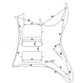 thumbnail image 2 of Guitarra CUTICAT Bobina Simple de 3 Capas para Guitarra RG 350 DX 3 White Pearl Placa de Guardia, 2 of 8