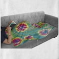 thumbnail image 6 of Psychedelic Soft Flannel Fleece Blanket, Outer Space Theme Retro Dreamy Image Hippie Style Reflection in Water Print, Cozy Plush for Indoor and Outdoor Use, 50" x 60", Green Yellow, by Ambesonne, 6 of 6