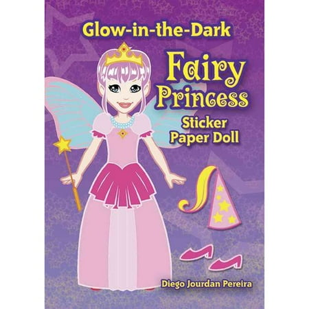 glow fairy sticker doll princess dark paper