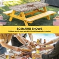 thumbnail image 6 of Texas Star Grey Wooden Table Cloths for 8 Foot Rectangle Tables, Farmhouse Berry Countryside Patio Waterproof Elastic Fitted Tablecloths, Washable Rectangular Table Cover for Camping, 6 of 8