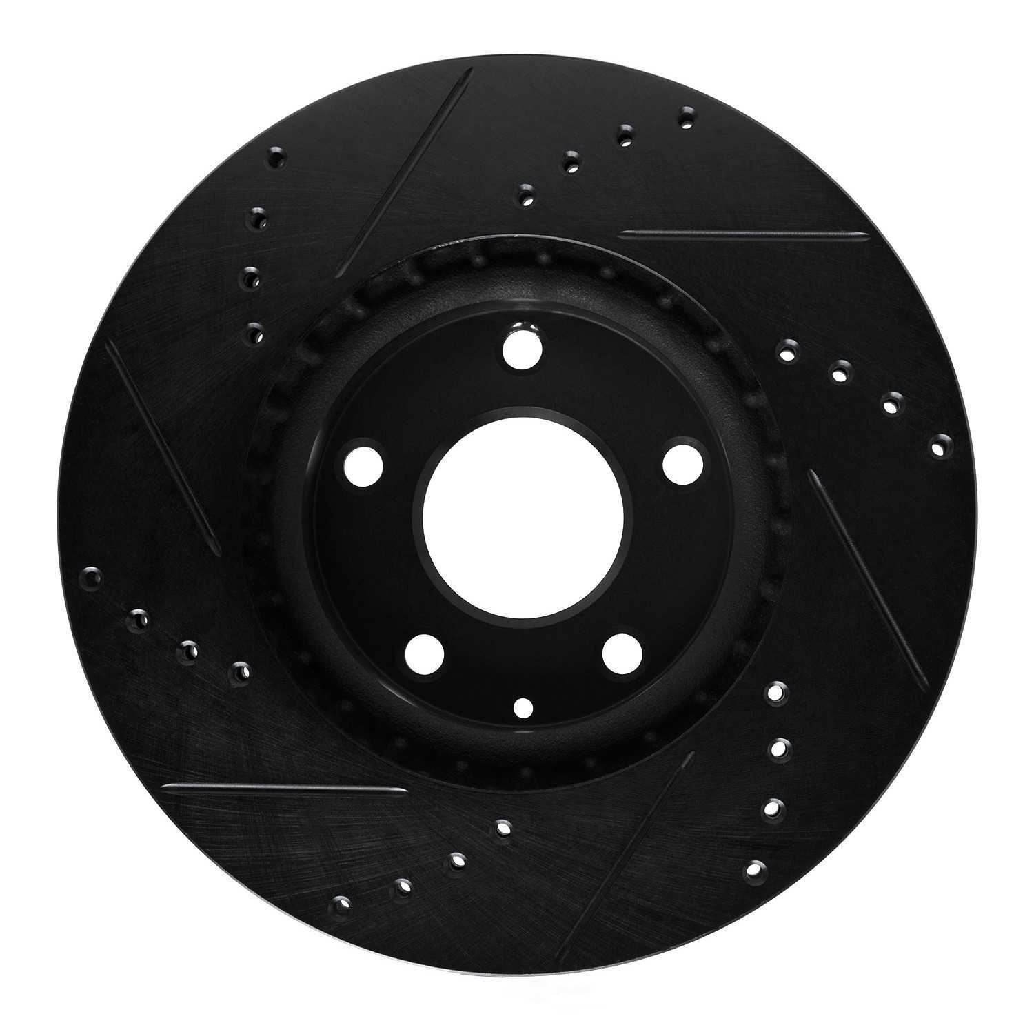 Dynamic Friction Company 633-80080R DFC Brake Rotor - Drilled And Slotted - Black