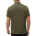 thumbnail image 4 of Rvwovn Men's Linen Cotton Henley Shirts - Summer Casual Beach Vacation Basic Solid T-Shirt, 4 of 6