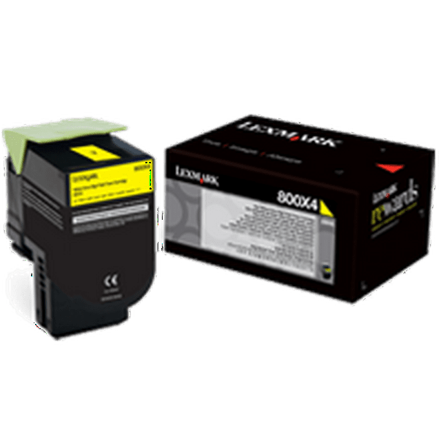 ~Brand New Original Lexmark 80C1HY0 Laser Toner Cartridge Yellow High Yield