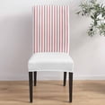 thumbnail image 4 of Chair Covers Red Stripes Dining Chair Slipcovers Red Beige Vertical Striped Stretch Removable Chair Seat Protector Party Decoration Set of 1, 4 of 6