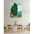 thumbnail image 2 of HFDF Cypress Tree and Crescent, Van Gogh Art Reproduction, Giclee Print Canvas Oversized Wall Art for Home Decor, 12x18inch Framed, 2 of 6