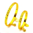 thumbnail image 3 of DESIGNICE Gold Plated Bell Heart Bracelet Children Boys Girls Baby Kids Jewelry, 3 of 7