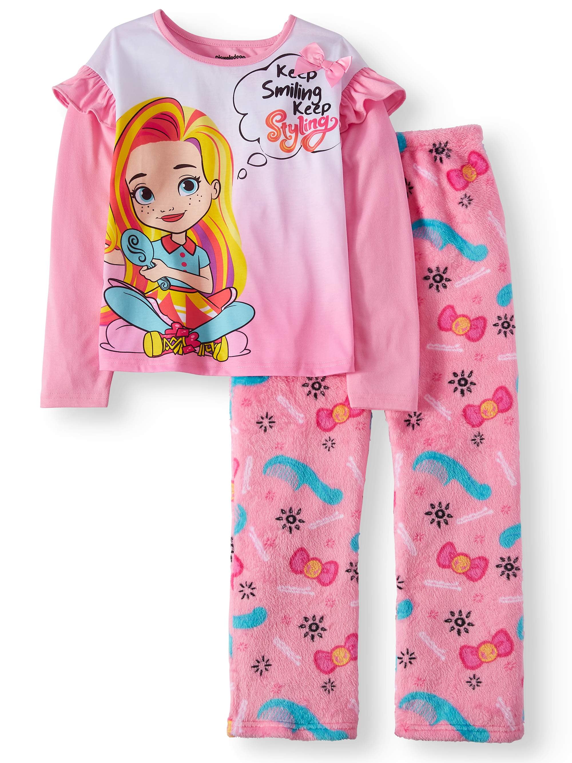 Sunny Day Girls' Poly 2-Piece Pajama Sleep Set - Walmart.com