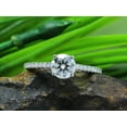 thumbnail image 6 of AFFY 1.20CT Round Moissanite Diamond Engagement Ring for Women 14K White Gold over Silver-7, 6 of 8