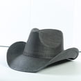 thumbnail image 2 of SRZYMJ Straw Sun Beach Cowboy Hat for Women Short Brim Western Cowgirl Hat, 2 of 6