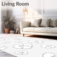 thumbnail image 2 of ODIKA 8'x10' Machine Washable Non-Slip Area Rug, Celestial Puff Design Accent with Heavenly Formations High Traffic Rug with Pad, Black, 616346, 2 of 8