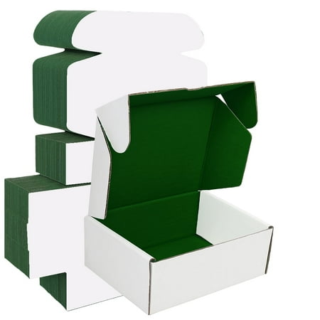 Ucanpack 25 Pcs Corrugated Mailer Box 18x12x6", Made In USA- Large Shipping Box, Green Cartons For Packaging Small Business, B-Flute Literature Mailer