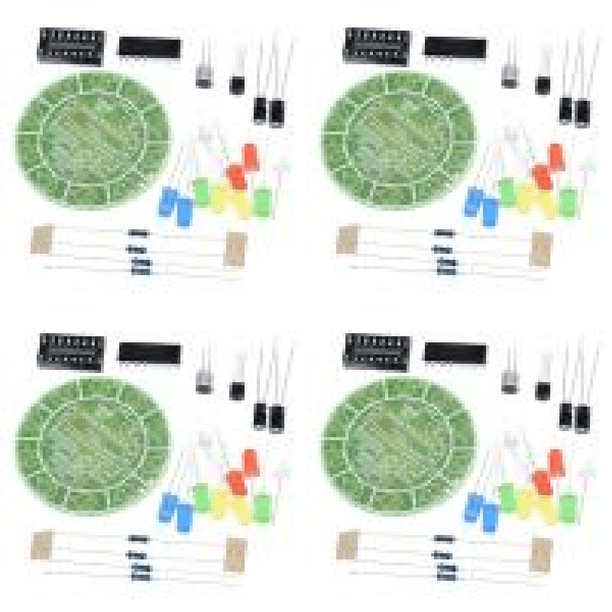 Kit LED Giratoria Con Control Voz Colorido CD4017 para Laboratorio Estudiantes