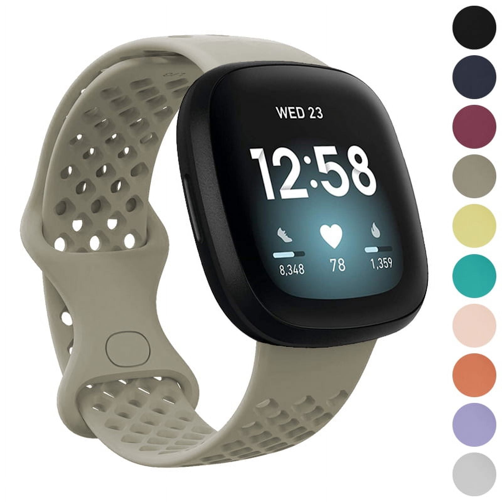 StrapsCo Bracelet de Montre en Caoutchouc pour Fitbit Versa