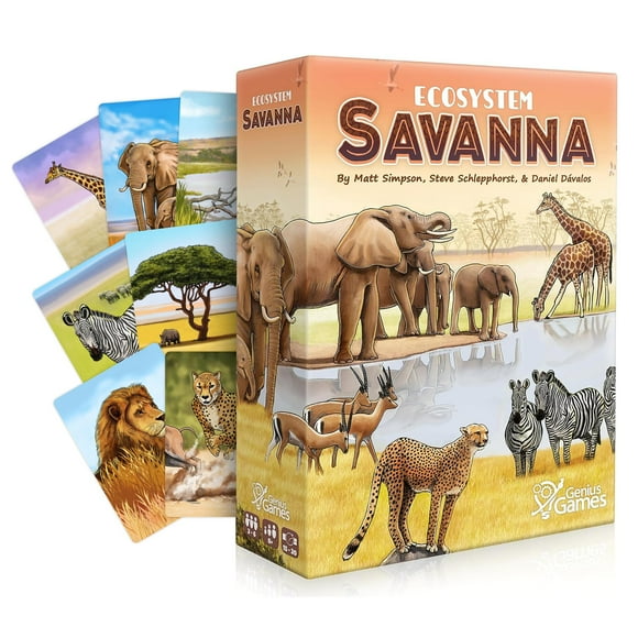 Juego de cartas Genius Games Ecosystem: Savanna Educational Kids