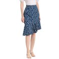 thumbnail image 5 of Allegra K Women's Floral Leopard Print Ruffle A-Line Midi Skirt, 5 of 7