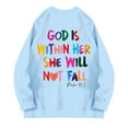thumbnail image 3 of Women's Sweatshirts 2025 God Is Within Her She Will Not Fall Sweatshirt Christian Pullover Tops Sweatshirt for Women, 3 of 6