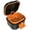 Black Shell + Orange, variant on ABCISI Leak Proof Denture Bath Cup, Portable Soaking Denture Box, Upgraded Version Denture Bath Case with Strainer and Storage Compartment, Soaking Case for Denture Brace and Retainer (Black+Orange)