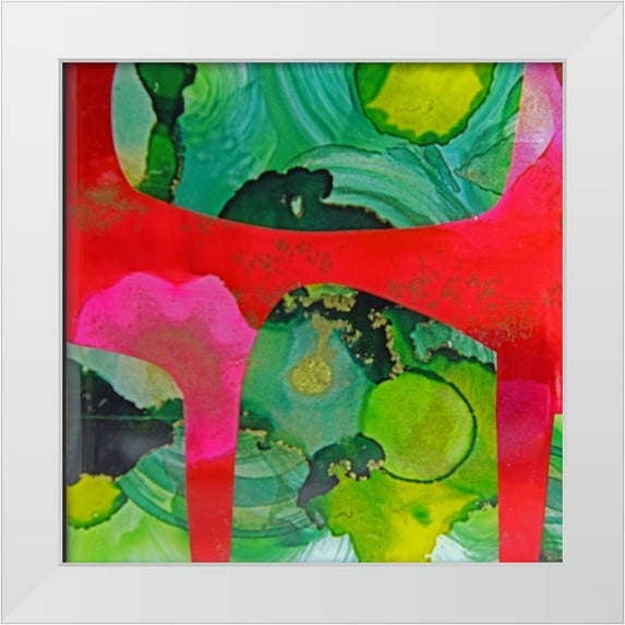 Asha 15x15 White Modern Wood Framed Museum Art Print Titled - Cerneala 1