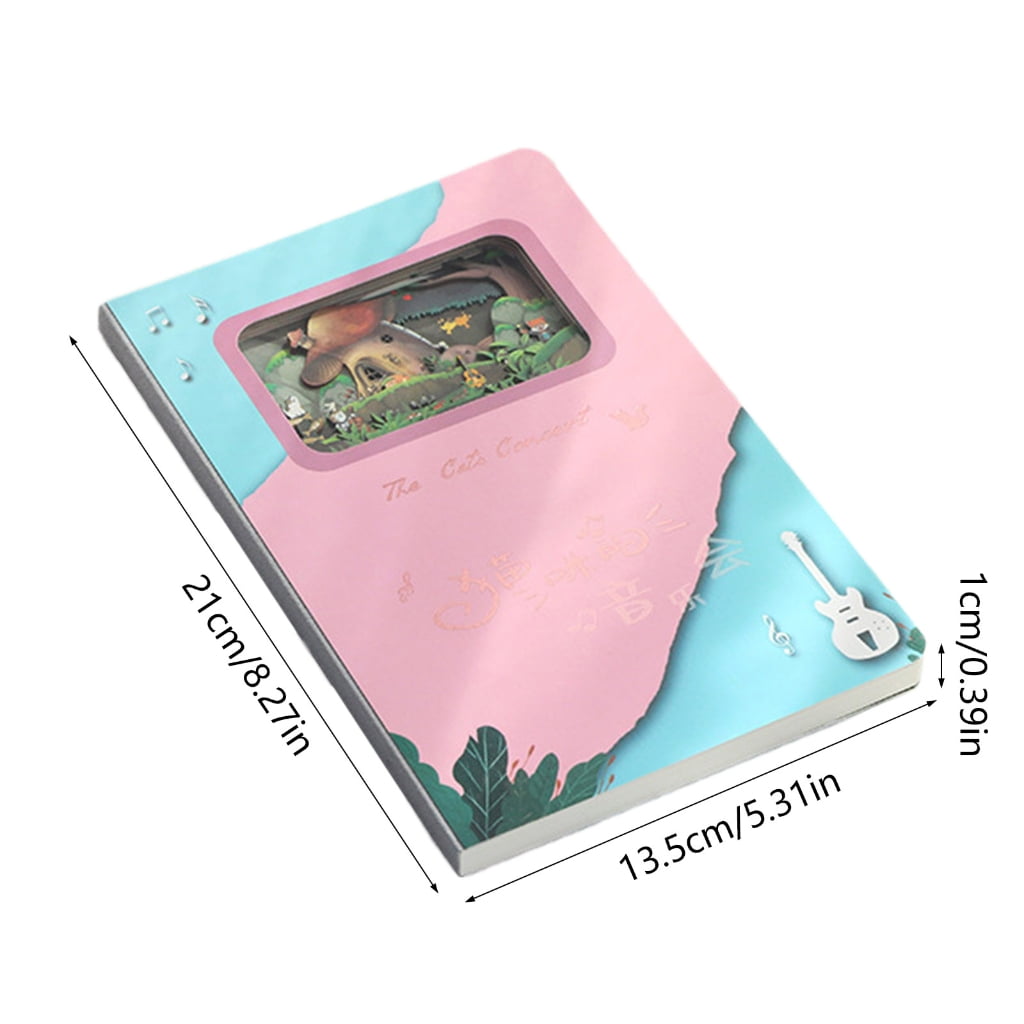 Cats Music Concer Notebook for Writing Drawing Noting, 120 Pages Gridded Journal