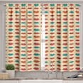 thumbnail image 2 of Ambesonne Kiss Valance & Curtain, Colorful Girl Lips Pattern, 55"x36", Multicolor, 2 of 6