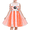 Orange, variant on Sunny Fashion Girls Dress Glitter Tulle Cross Strap Star Moon Bow Belted Sleeveless Halloween 12 Years