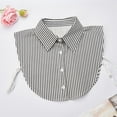 thumbnail image 2 of CYSFASHION Detachable Collar for Women Solid Half Shirts Family Business Casual Mock Neck Dicky Collar Blouse Black, 2 of 7