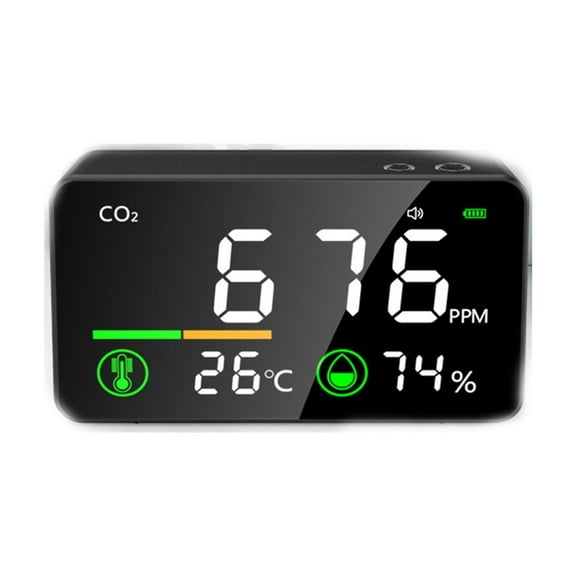 Carbon dioxide temperature and humidity detector CO2 concentration gas all-in-one environmental testing instrument large screen display